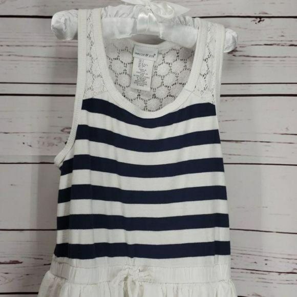 Maggie and Zoe Girls Navy and White Lace Back Dress Size 7‎ - Picture 7 of 7